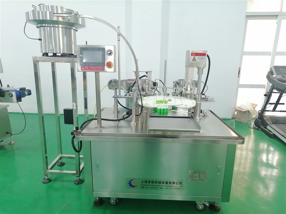 全自動美甲顏料灌裝旋蓋一體機視頻