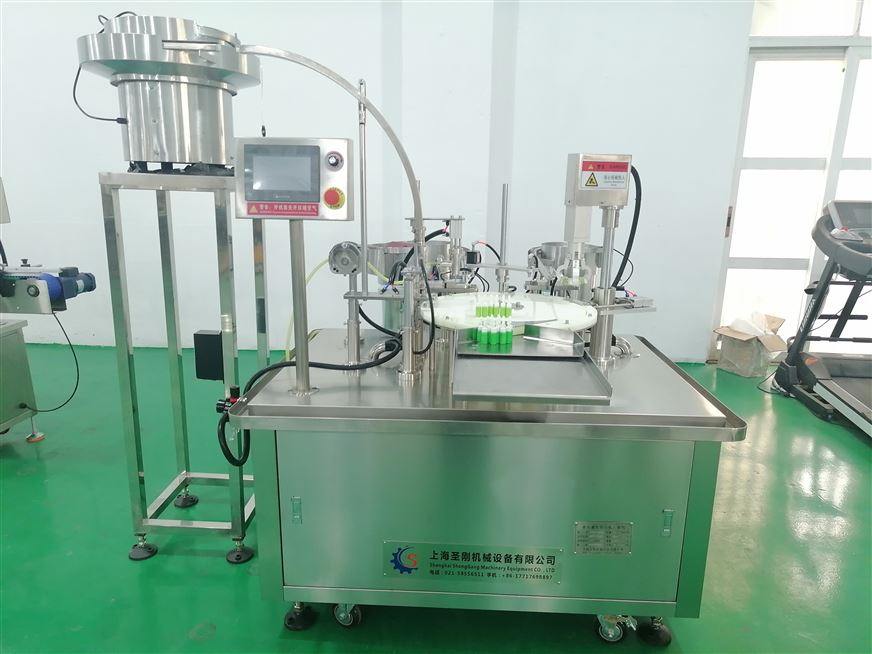 全自動美甲顏料灌裝旋蓋一體機視頻